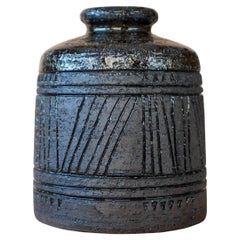 Modernist, earthenware ceramic vase by Inger Persson for Rörstrand, Sweden