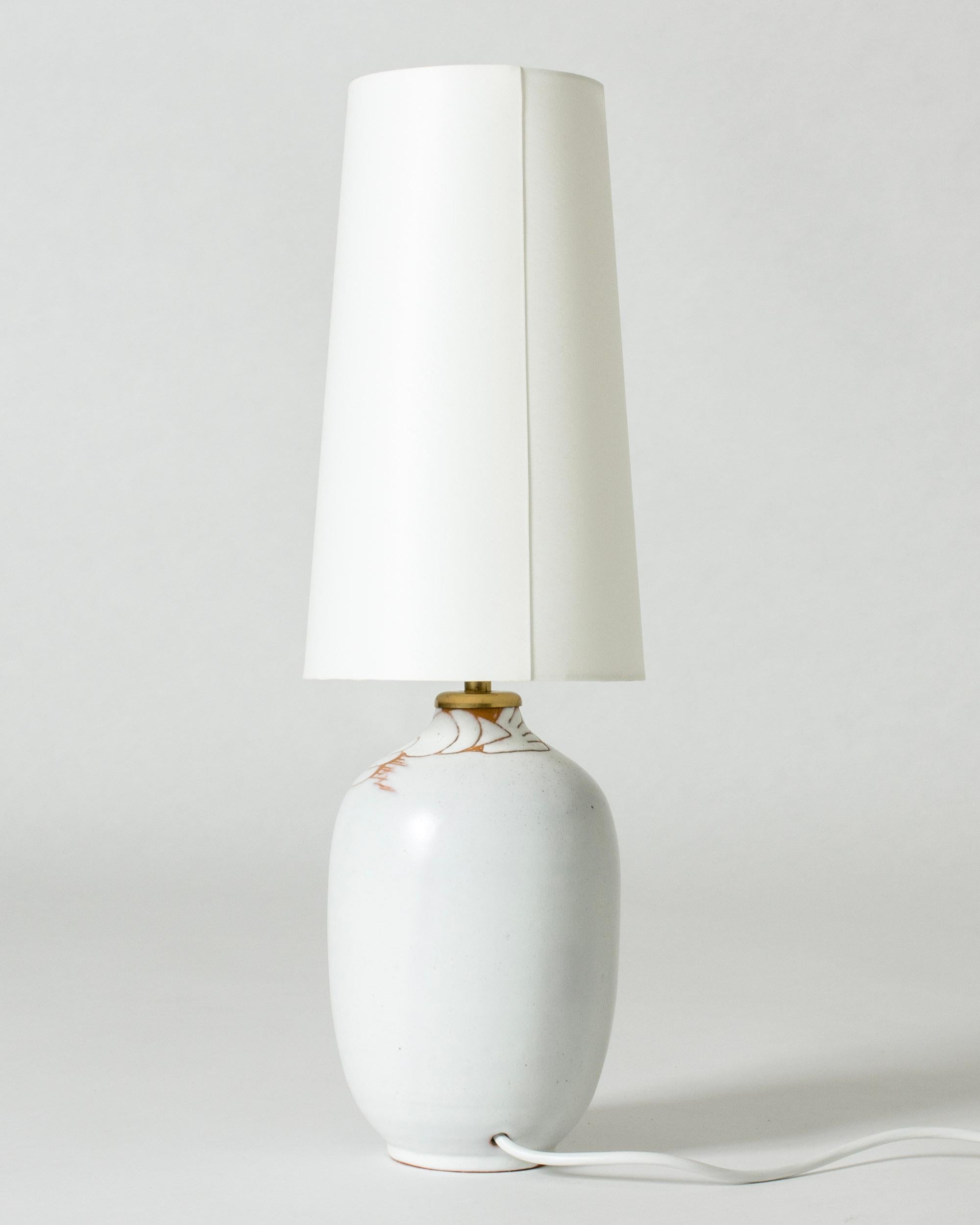 Swedish Modernist Earthenware Table lamp, Anna-Lisa Thomson, Upsala-Ekeby, Sweden, 1940s For Sale