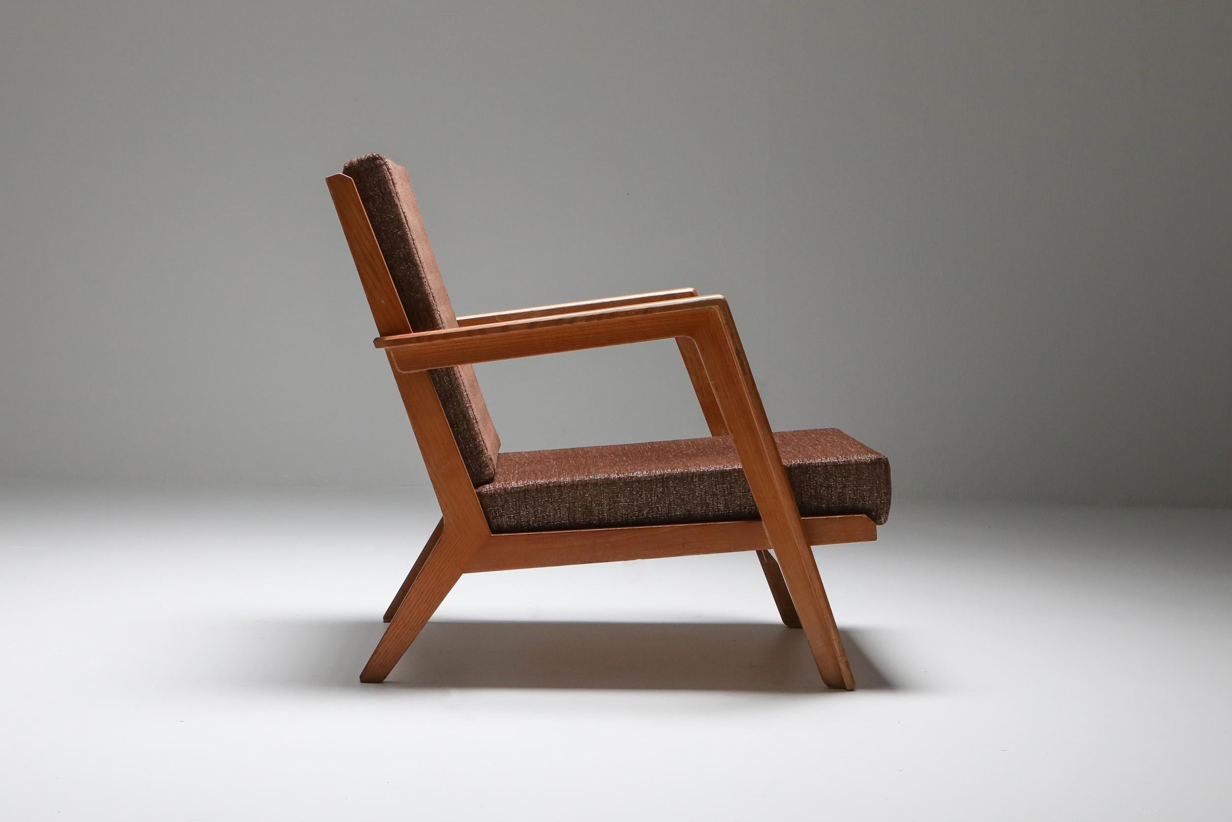 Mid-Century Modern Pair of Modernist Easy chairs by Elmar Berkovich, Netherlands, 1950s For Sale