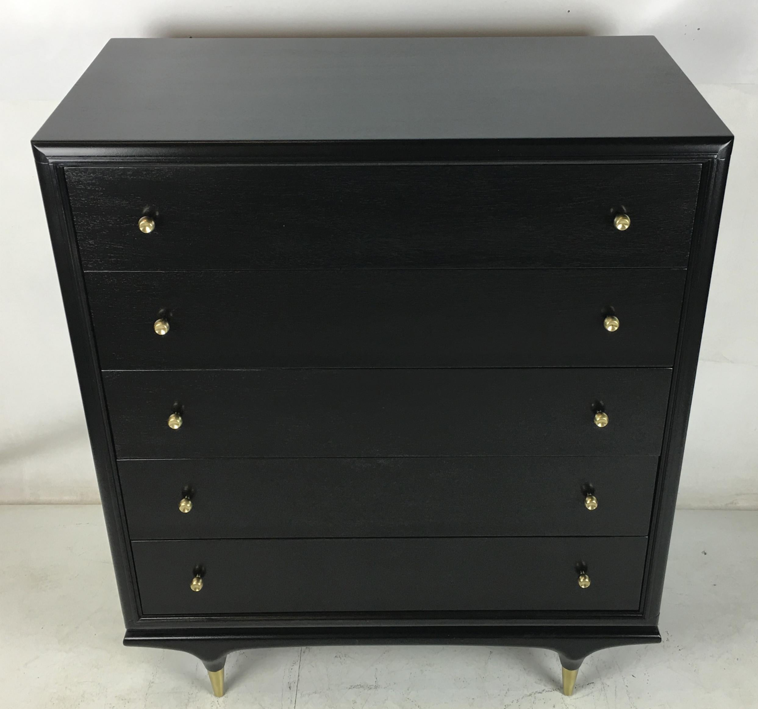 American Italian style Ebonized Walnut Tall Dresser