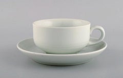 Modernist Edith Sonne White Bing and Grøndahl Tea Service for Eight People