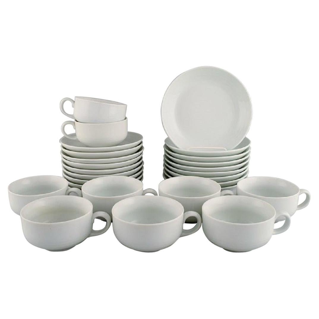 Modernist Edith Sonne White Bing and Grøndahl Tea Service for Eight People