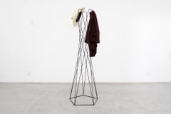 Modernist Eggplant Enameled Metal Coat Tree