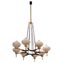 Modernist Eight-Light Chandelier