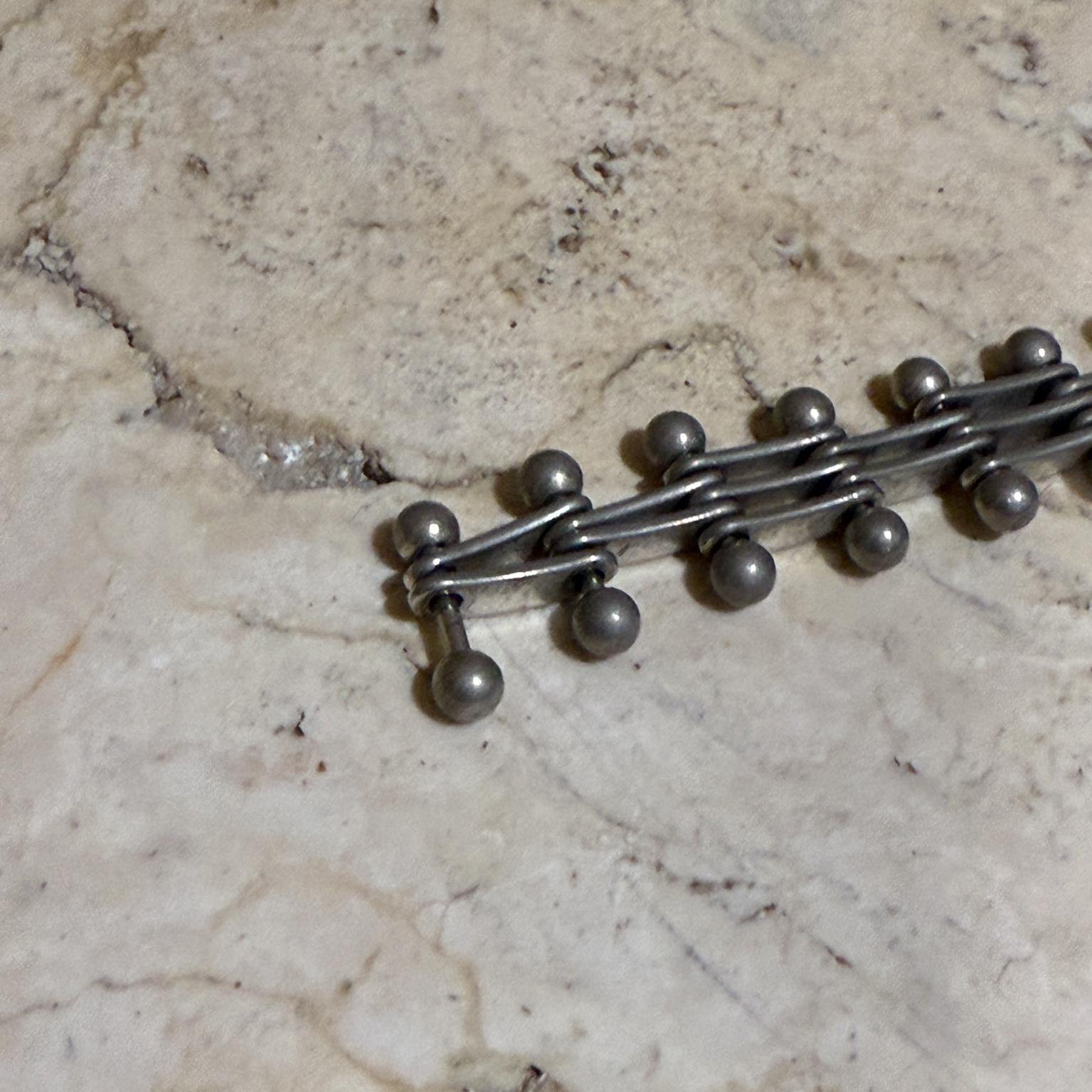 Postmoderne Modernist Elegant Chain Bracelet Sterling .925 Collectible Jewelry en vente