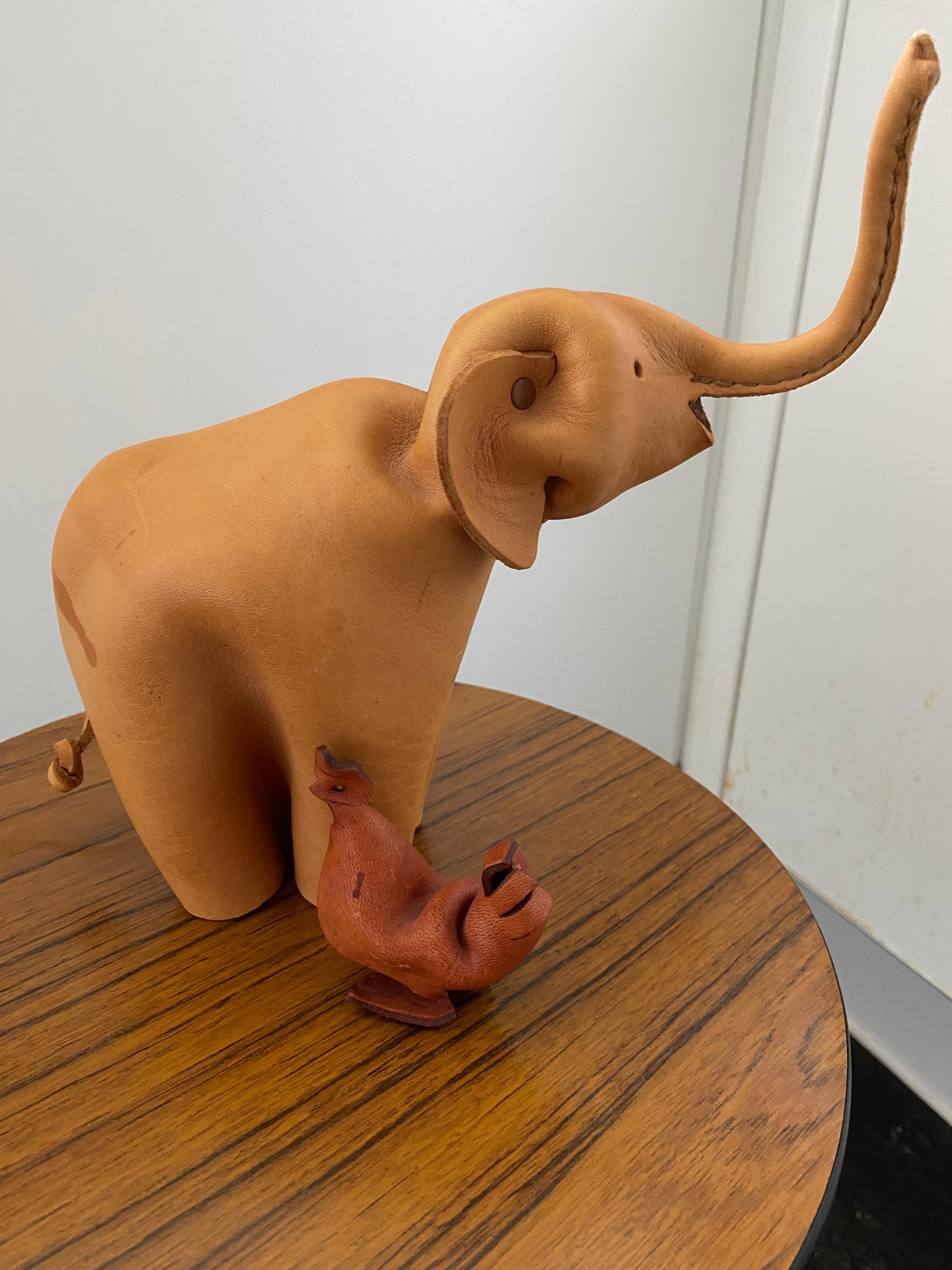 Hand-Crafted Modernist Elephant and Chicken by Deru Germany For Sale
