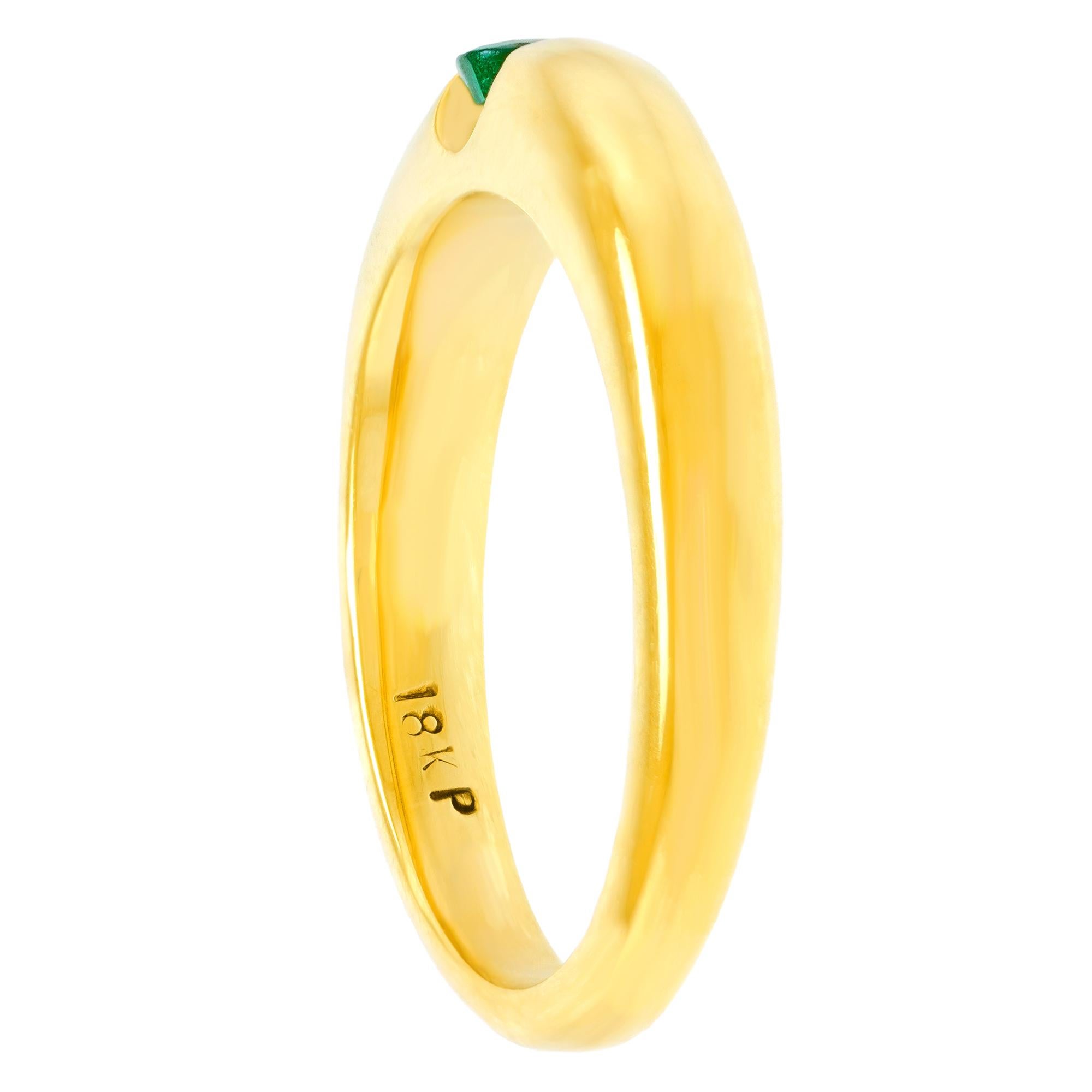 Modernist Emerald Ring - image 3