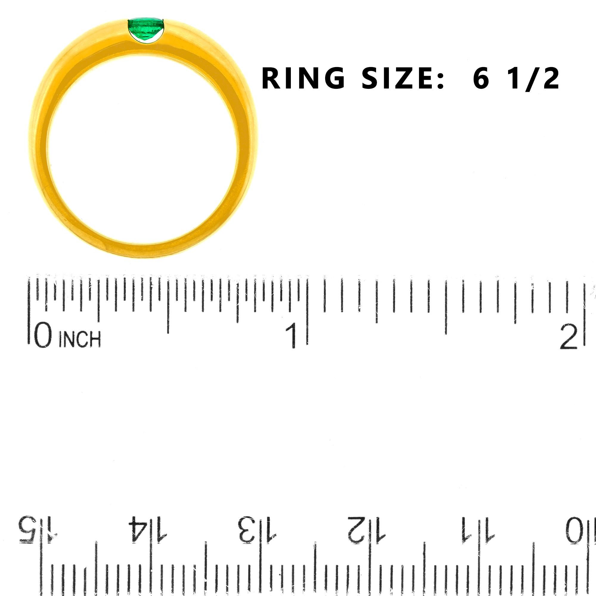 Modernist Emerald Ring - image 6