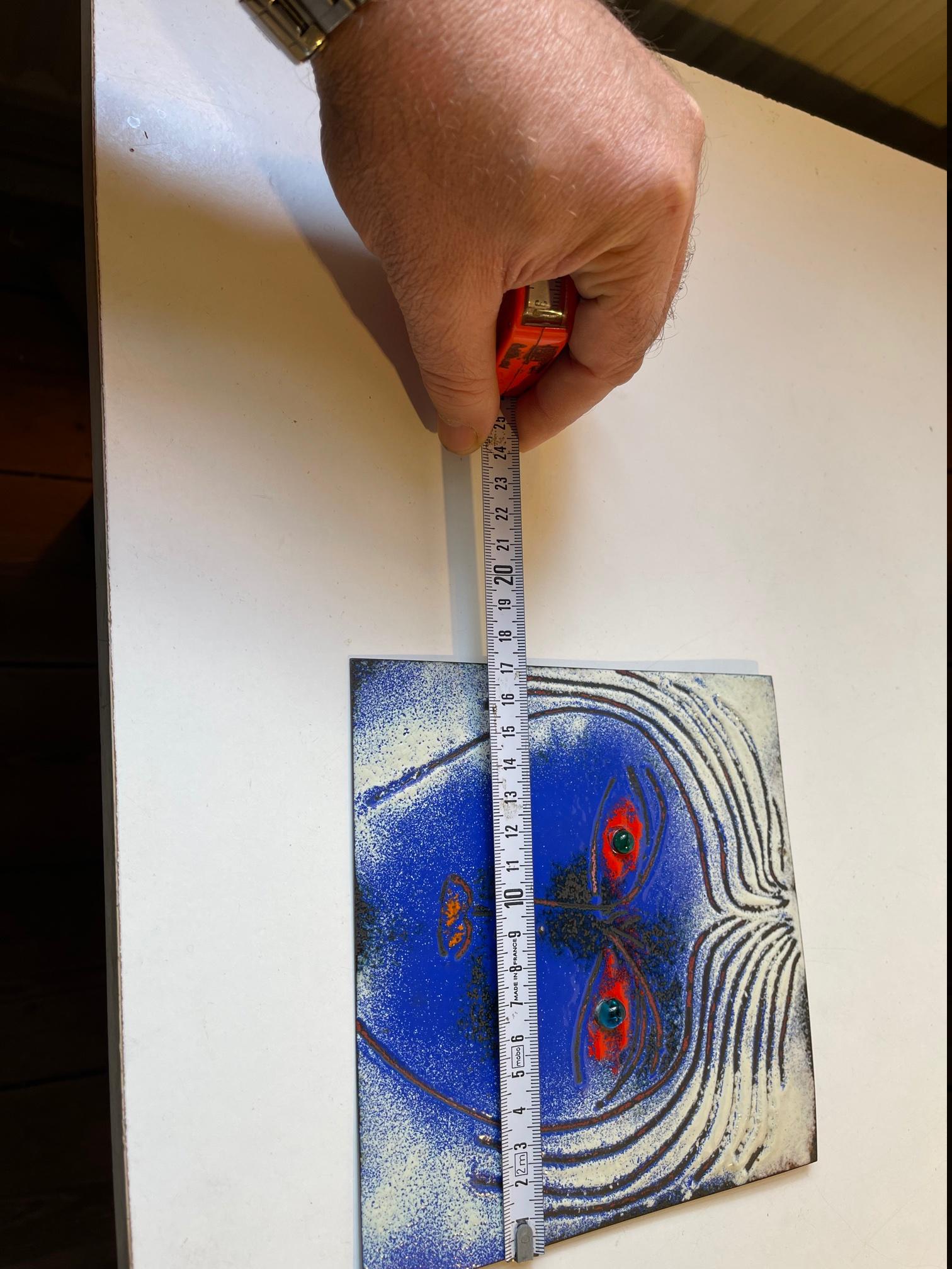 Obra de arte modernista esmaltada de Jacob Hull, años 70 en venta 2