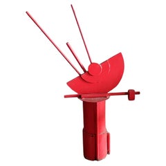 Modernist Enameled Steel Architectural Sculpture "Red Cantar" Patrick O'Brien 