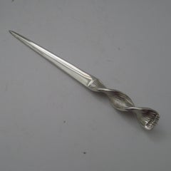 Modernist English Solid / Sterling Silver Brieföffner - Brian Leslie Fuller