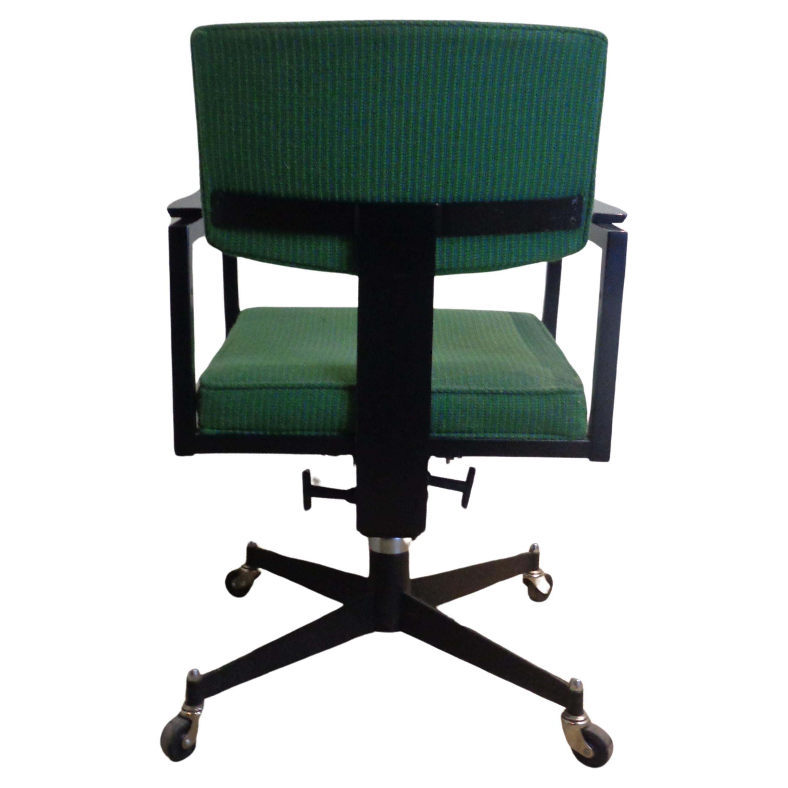 Blackened Executive Desk Chair by Robert John, Circa 1960 For Sale