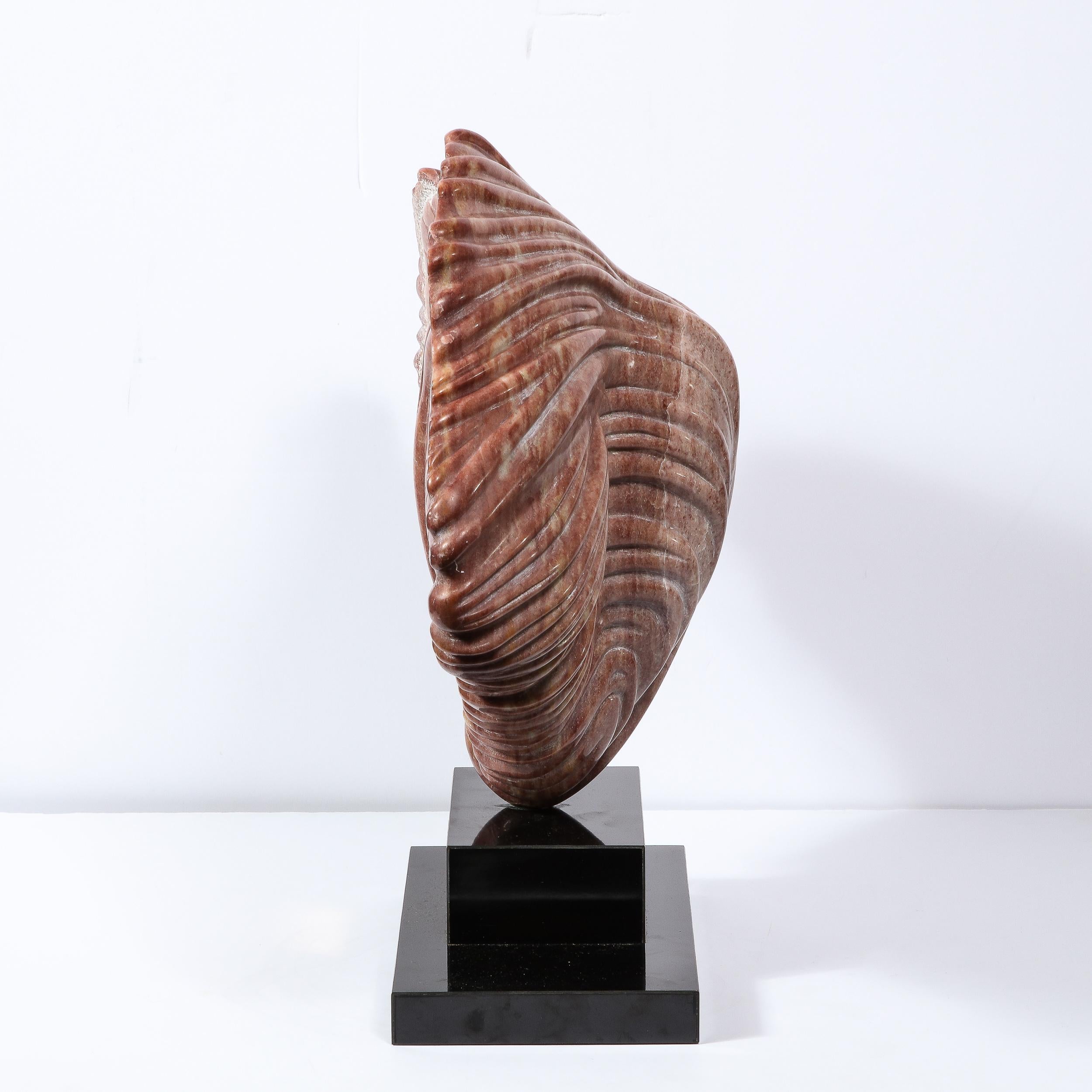Modernist Exotic Marble Abstract Sculpture, 