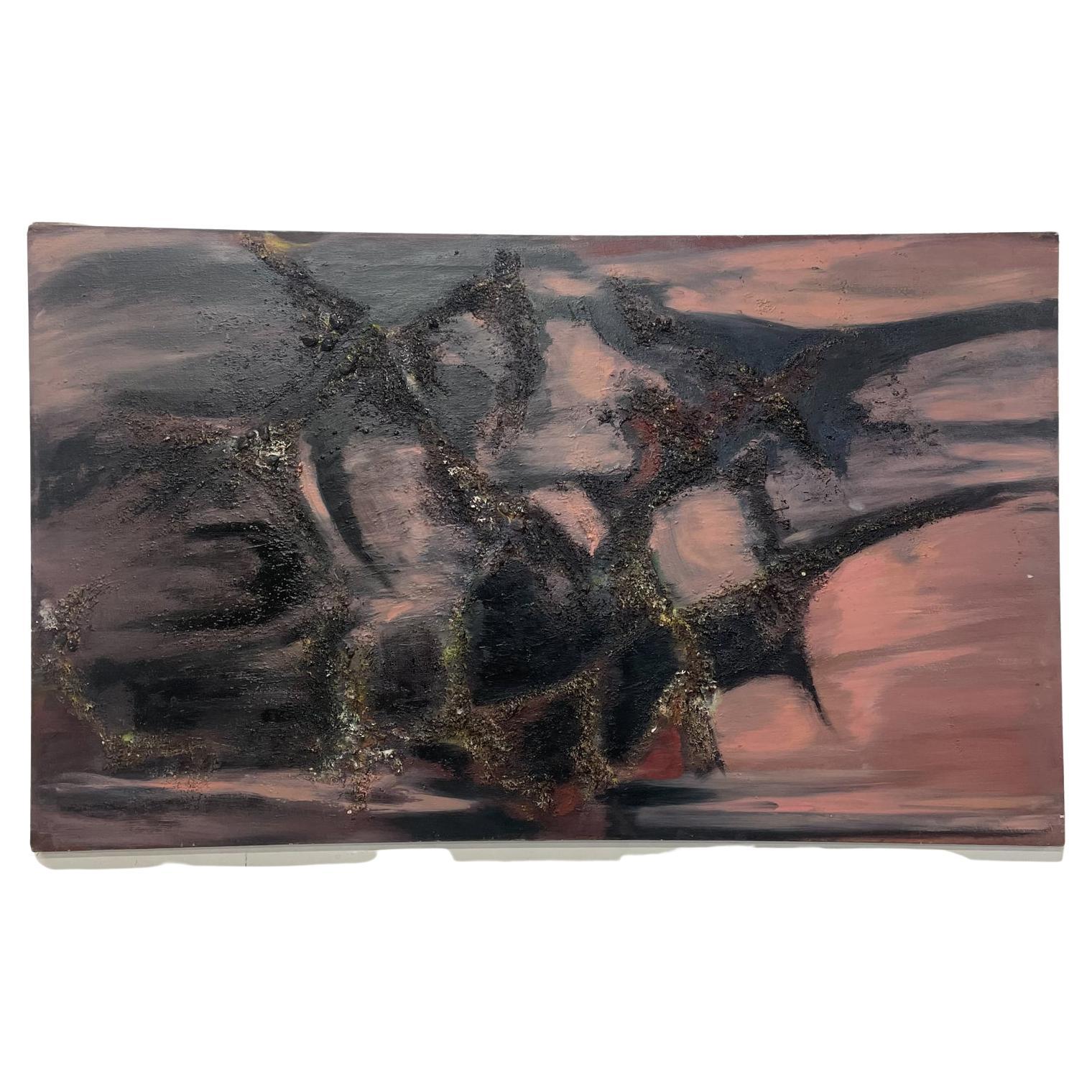 Image showcasing 1950s Style Bay Area Abstract Expressionist Painting with Thick ...