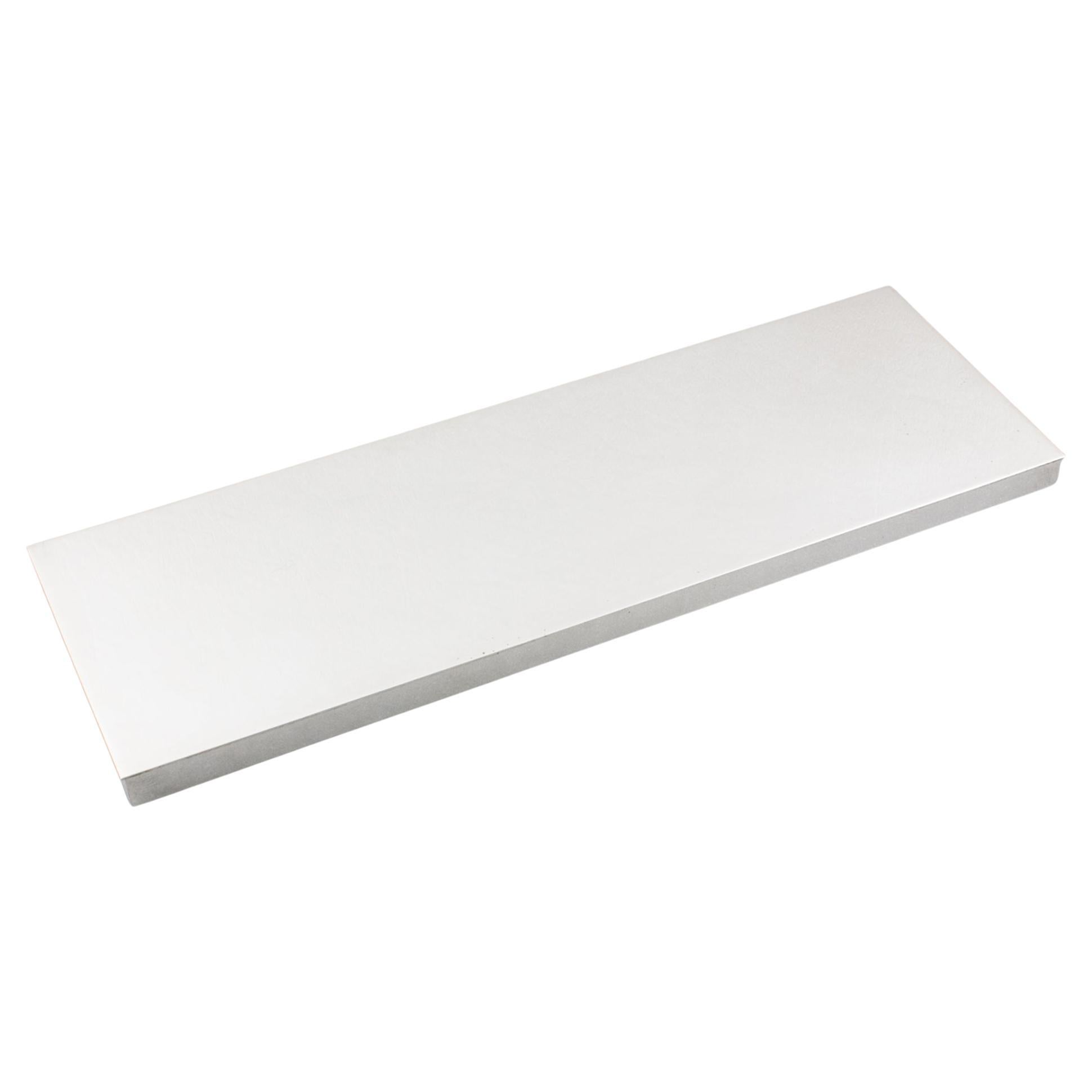 Scatola modernista extra-lunga e piatta in argento, circa 1960 in vendita