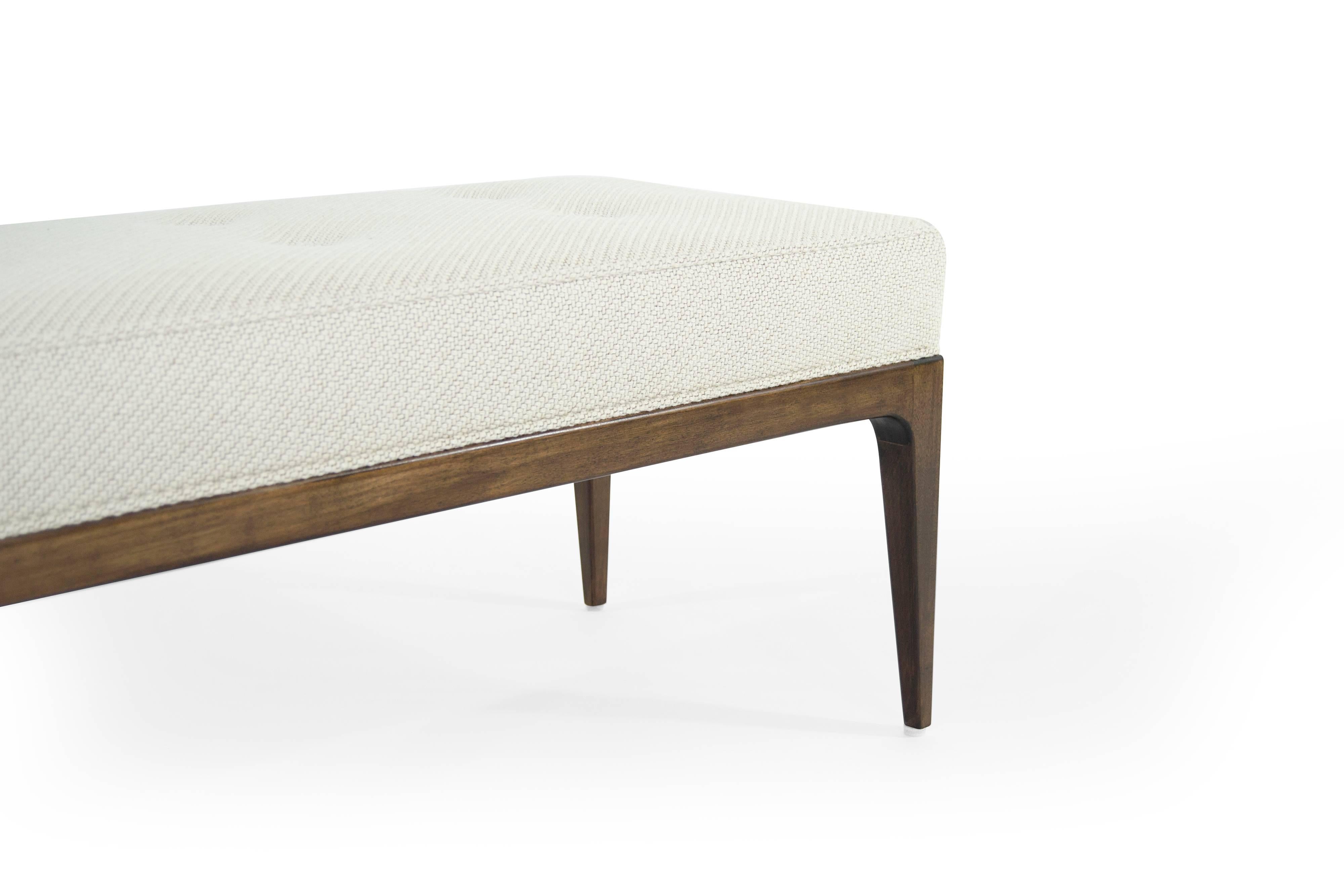 Wool Modernist Extra Long Paul McCobb Style Bench