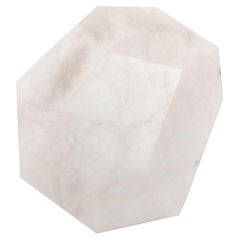 Modernist Faceted Alabaster Sconce by Baker Wall Lamp Mid Century Chareau Style