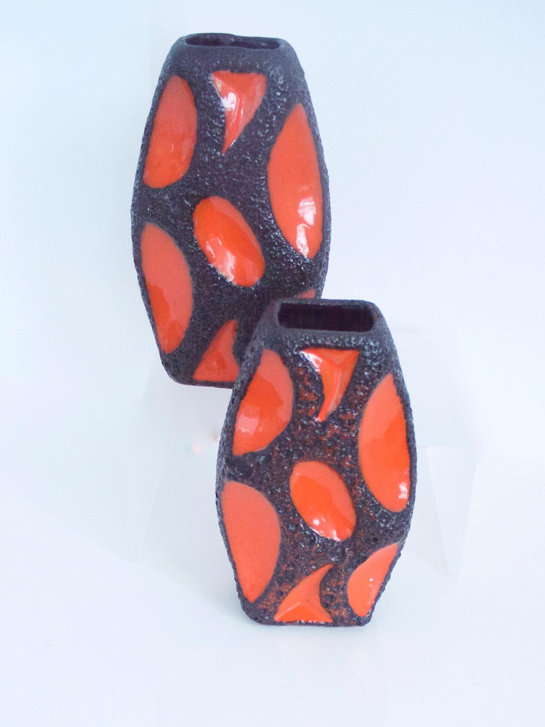 Modernistische fette Lava-Keramik-Raute 309 Vase, 1970er Dorothea Roth (Deutsch) im Angebot
