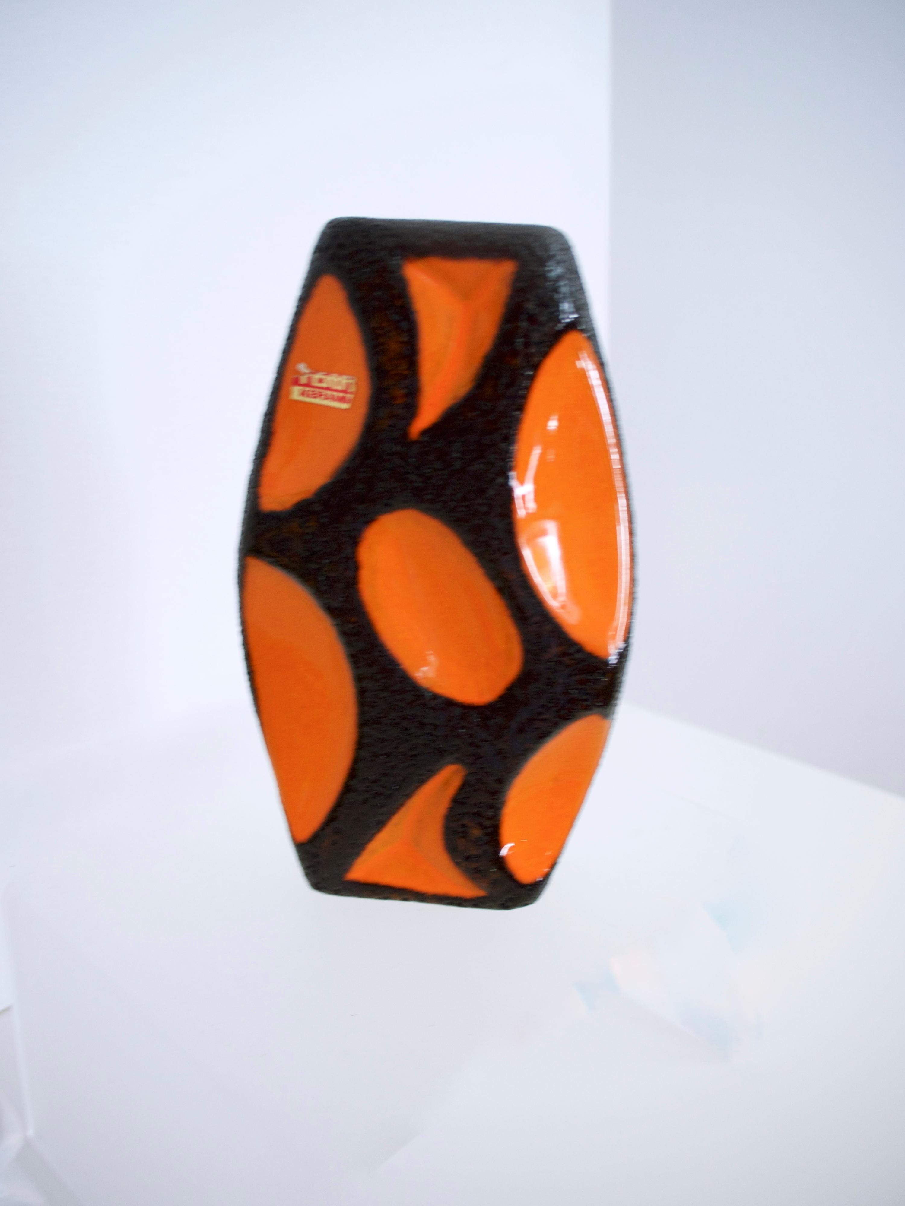 Modernistische fette Lava-Keramik-Raute 309 Vase, 1970er Dorothea Roth im Angebot 1