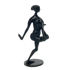Modernist Figural Bronze Sculptures by Hugo Daini