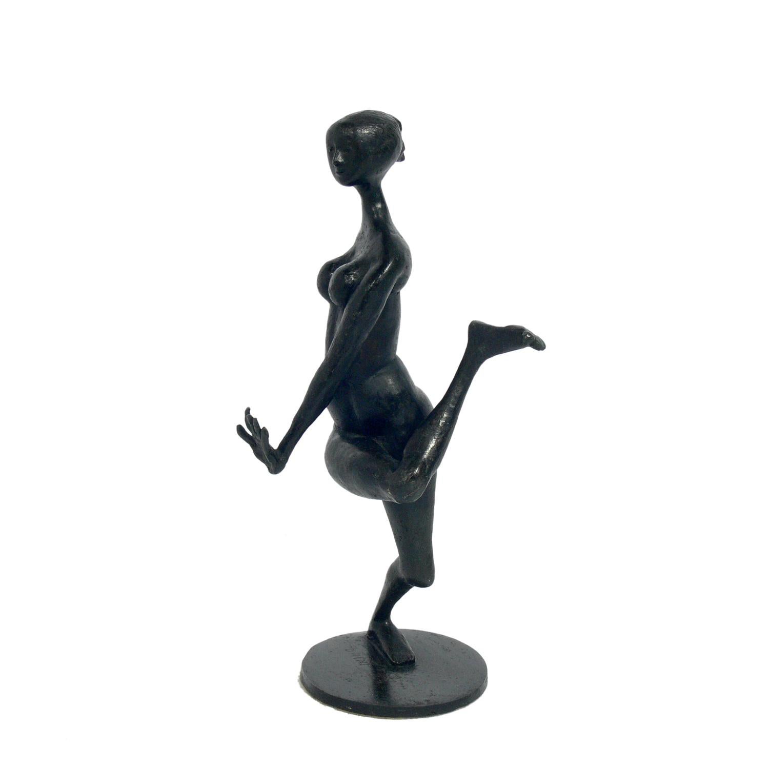 Mid-20th Century Modernist Figural Bronze Sculptures by Hugo Daini