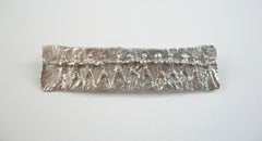 Modernist Figurative Silver Bar Brooch - Germany - Mid 20th Century