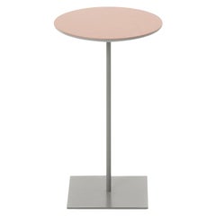 Modernist Fir Topped Cocktail Table with Grey Stem Base