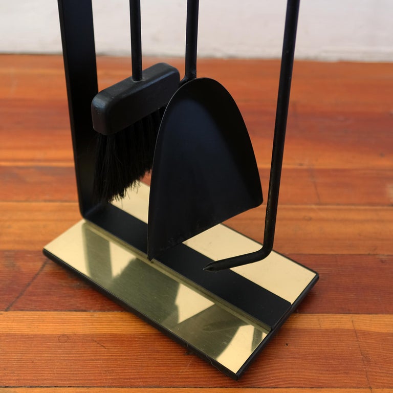 Modernist Fireplace Tool Set at 1stDibs