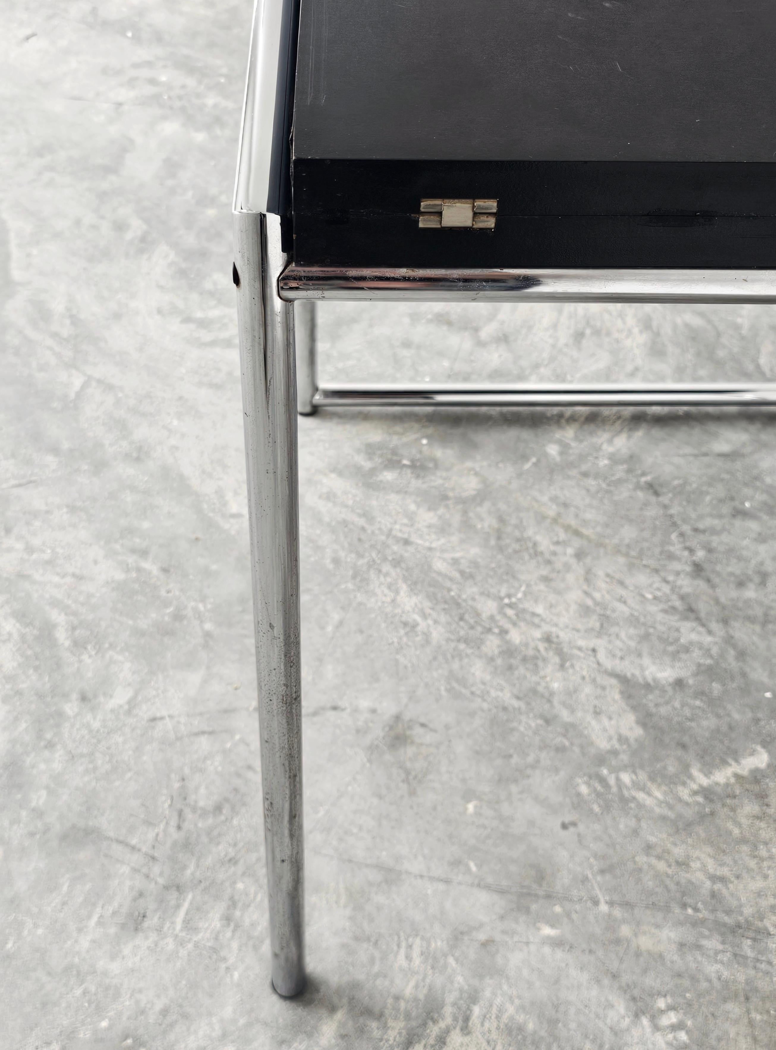 Steel Modernist Flip Top Dining Table Jean by Eileen Gray for ClassiCon For Sale