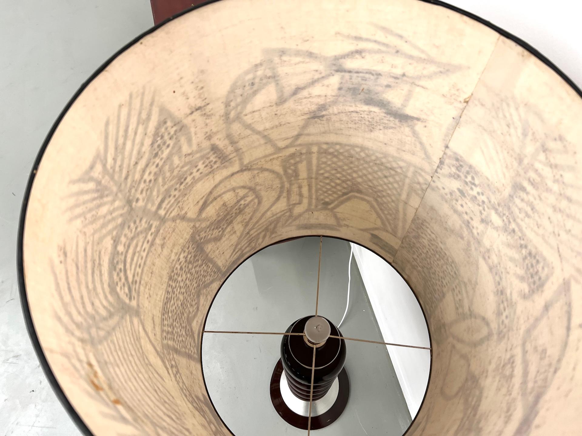Lampada da terra modernista degli anni '70 in alluminio spazzolato in vendita 3