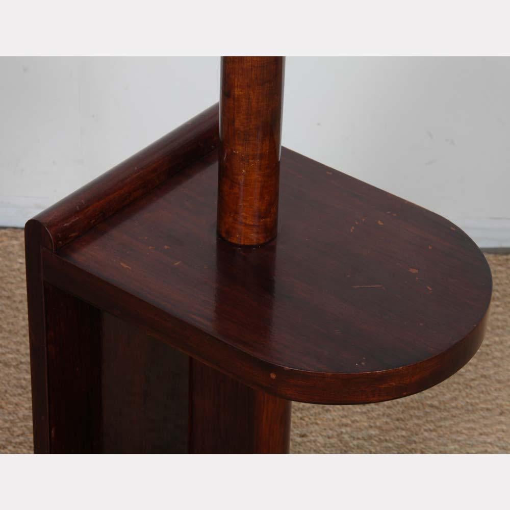 Modernist floor lamp in wood and chromed metal, attributed to DIM, 1930s For Sale 1