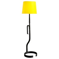 Modernistische Stehlampe aus Schmiedeeisen, Frankreich, 1960