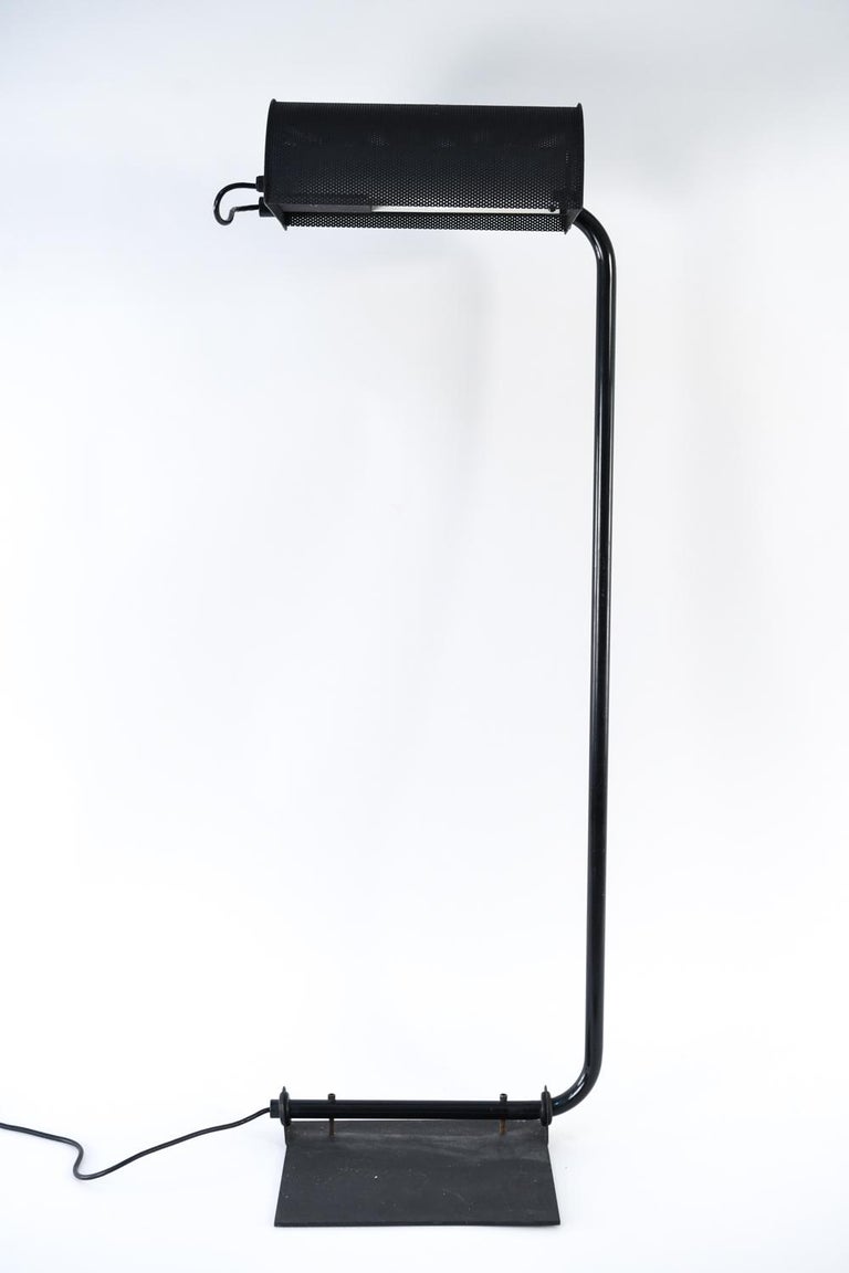 Modernist Floor Lamp with Perforated Shade For Sale at 1stDibs