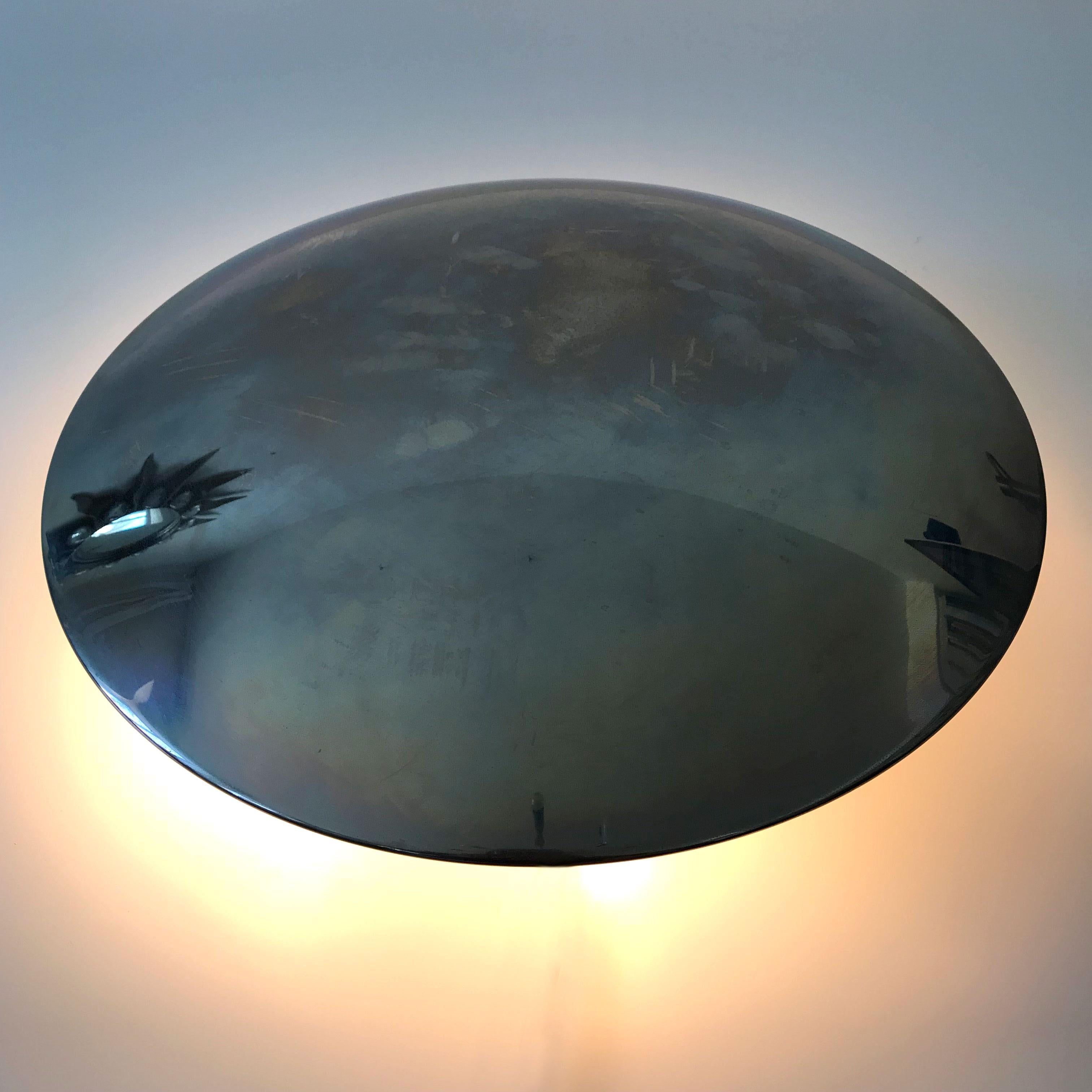 Polished Modernist Flush Mount or Wall Lamp by Florian Schulz, 1980s, Germany