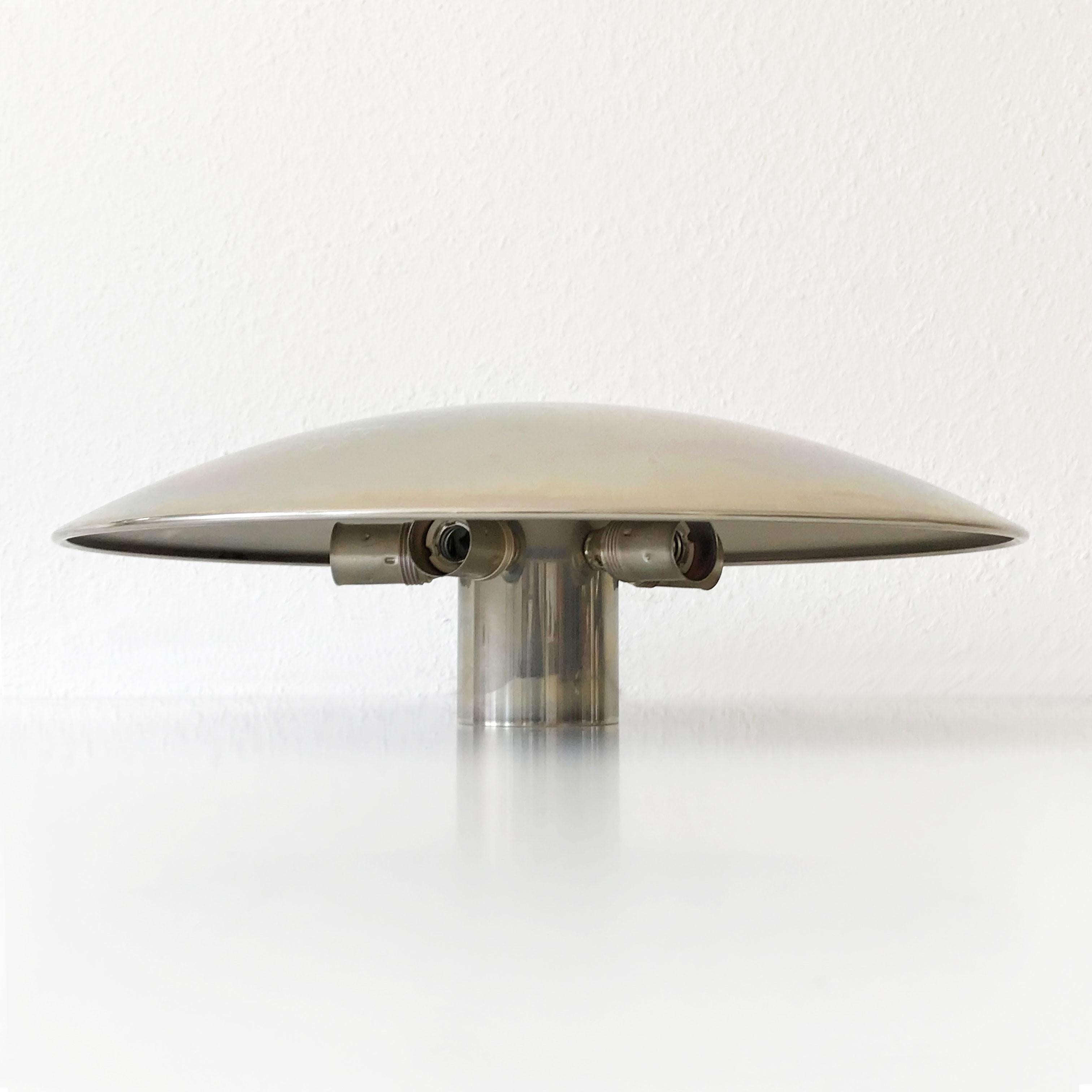 Brass Modernist Flush Mount or Wall Lamp by Florian Schulz, 1980s, Germany