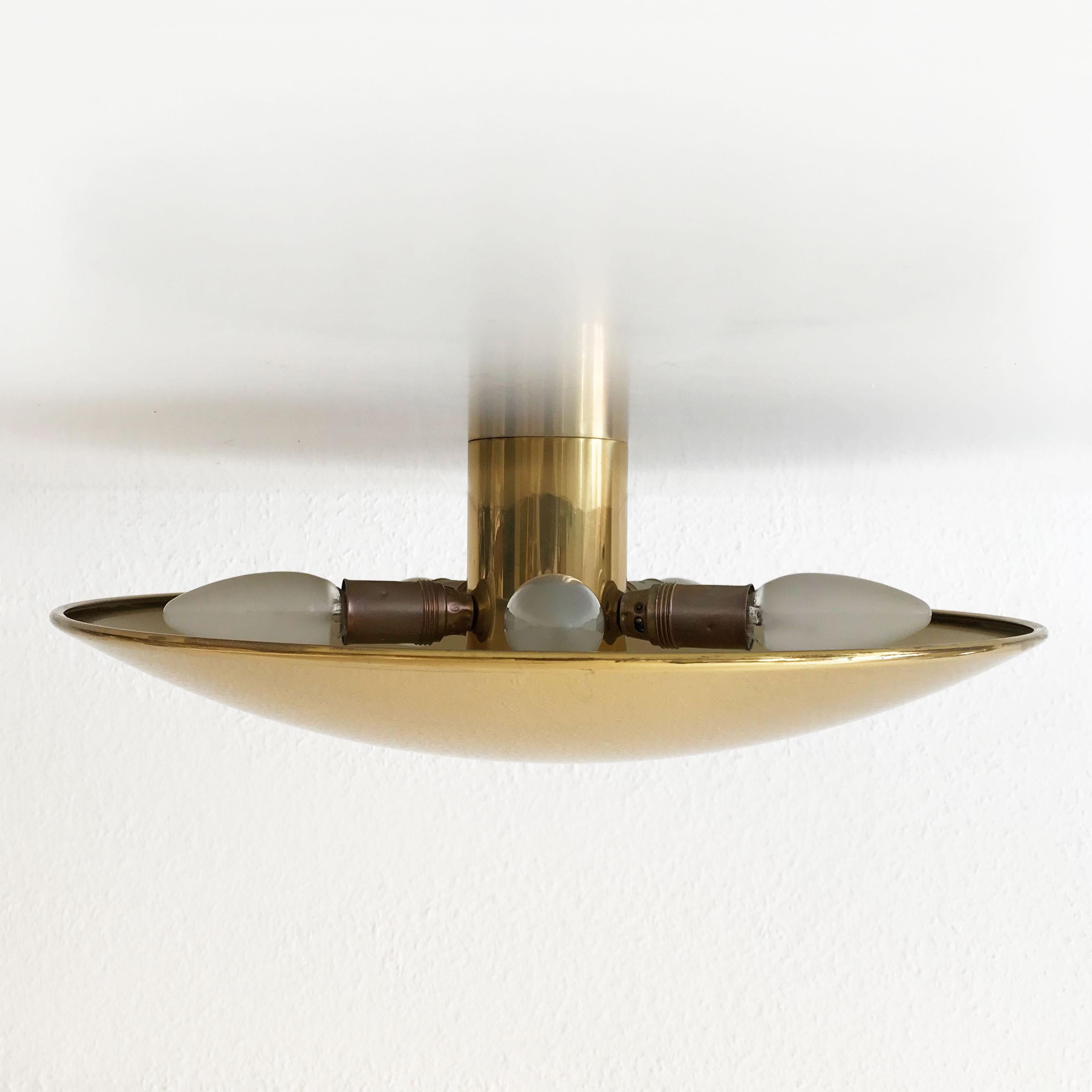 Modernist Flush Mount or Wall Lamp by Florian Schulz, Germany, 1980s 1