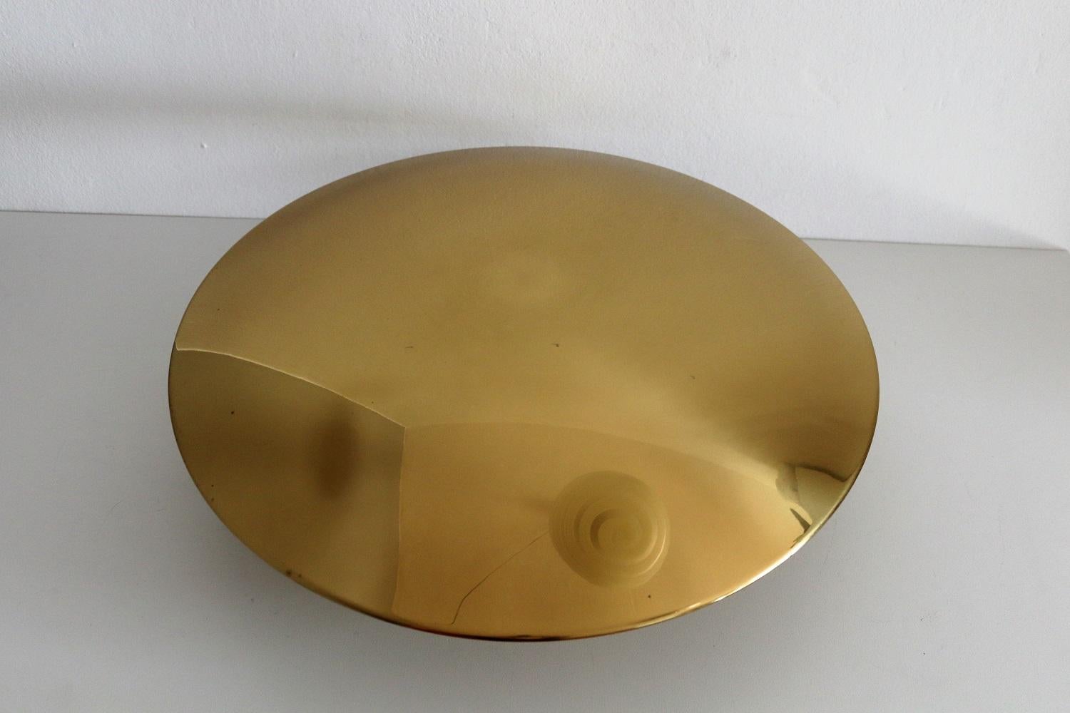Modernist Flushmount or Wall Light in Brass by Florian Schulz, 1980s 4