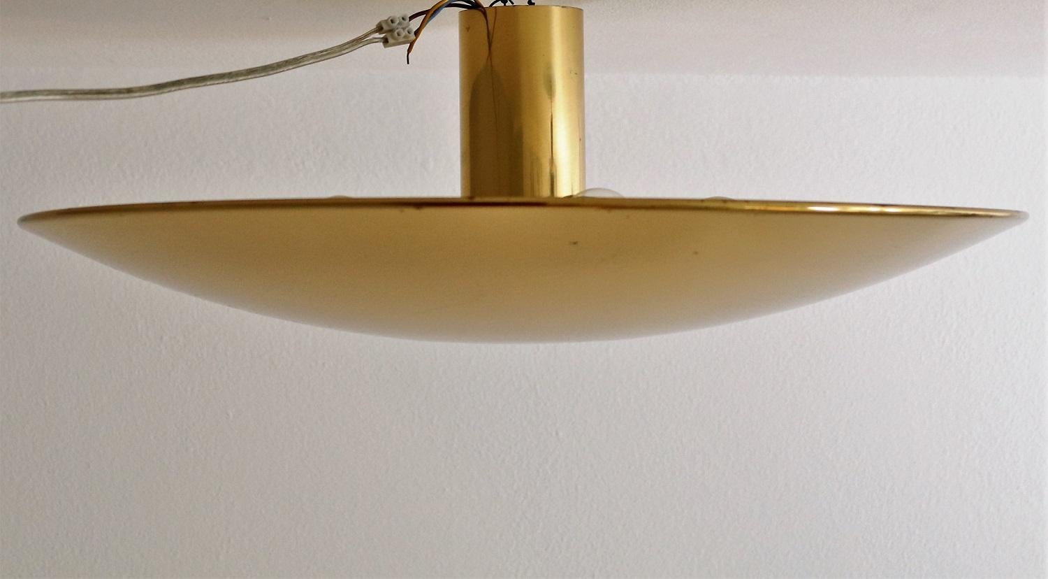Modernist Flushmount or Wall Light in Brass by Florian Schulz, 1980s 5