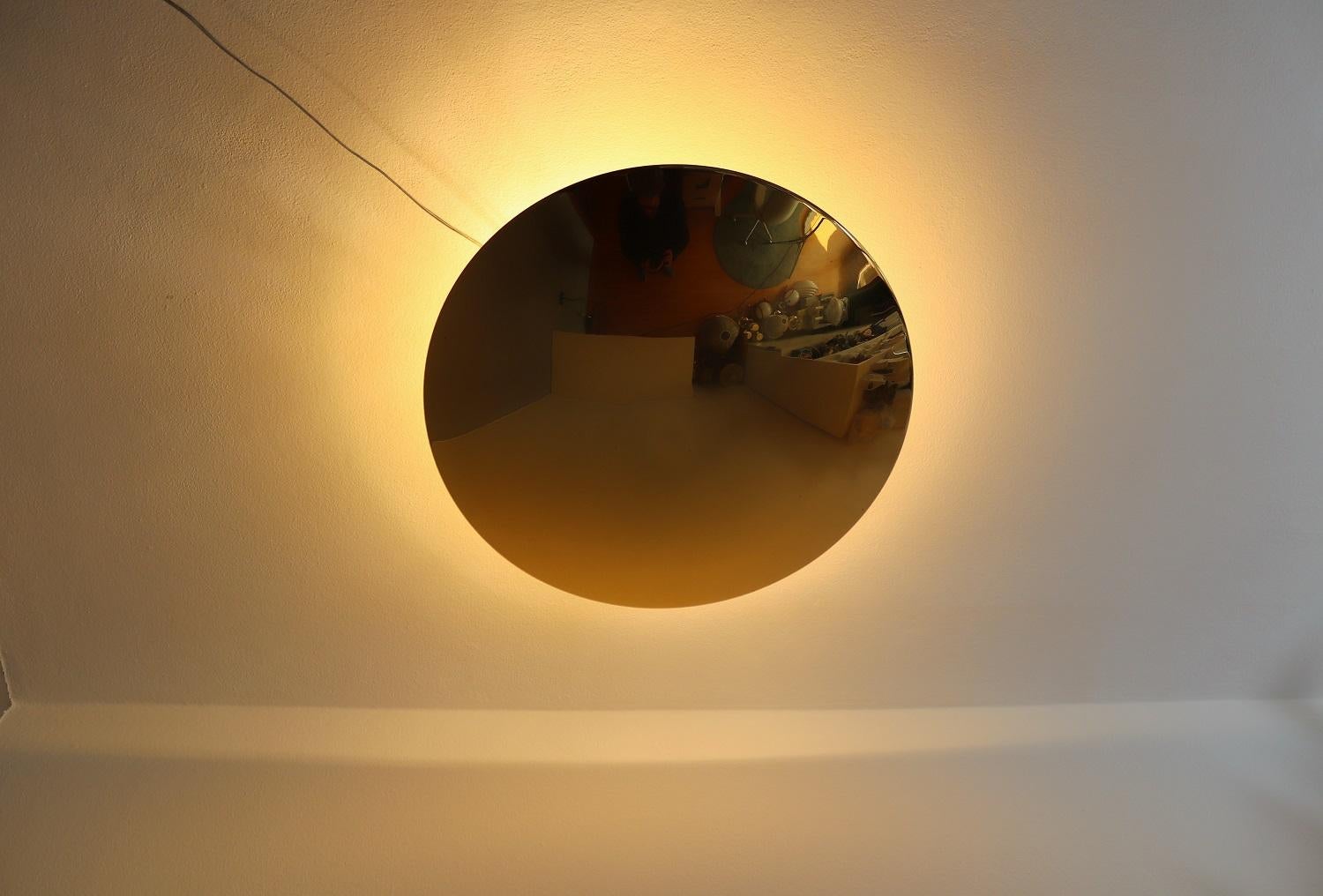 Modernist Flushmount or Wall Light in Brass by Florian Schulz, 1980s 7