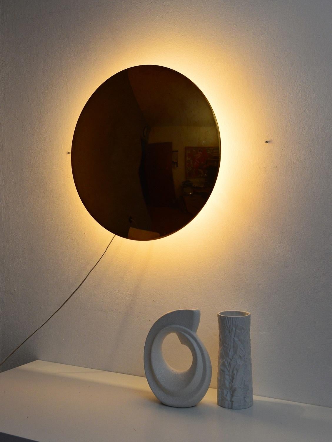 Modernist Flushmount or Wall Light in Brass by Florian Schulz, 1980s 8