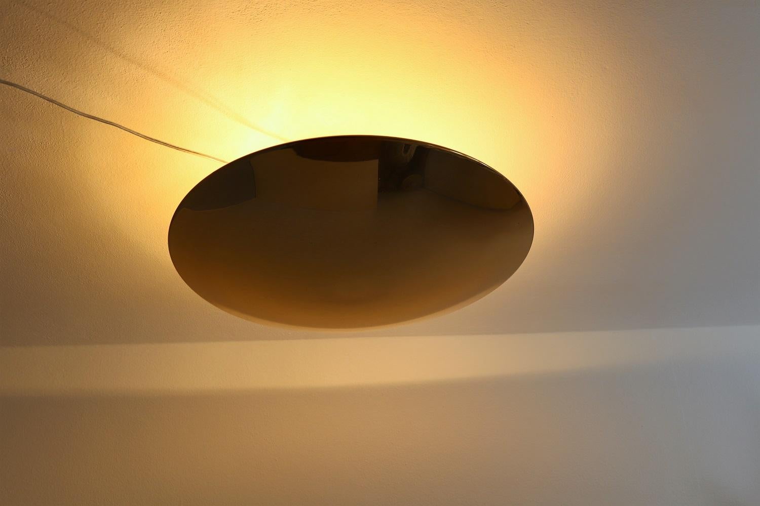 Modernist Flushmount or Wall Light in Brass by Florian Schulz, 1980s 10