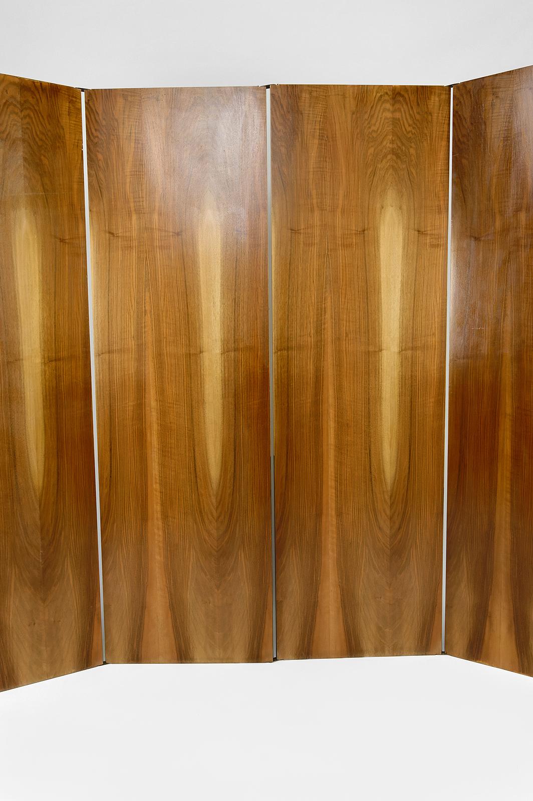 Modernist folding screen / room divider / paravent in Art Deco style, Circa 1970 3