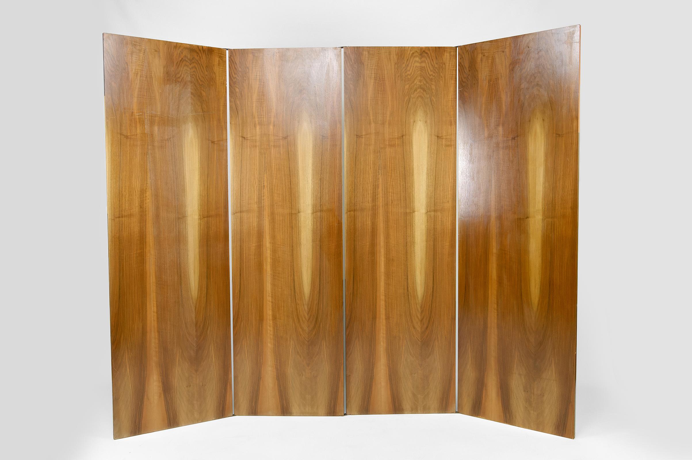 Modernist folding screen / room divider / paravent in Art Deco style, Circa 1970 1