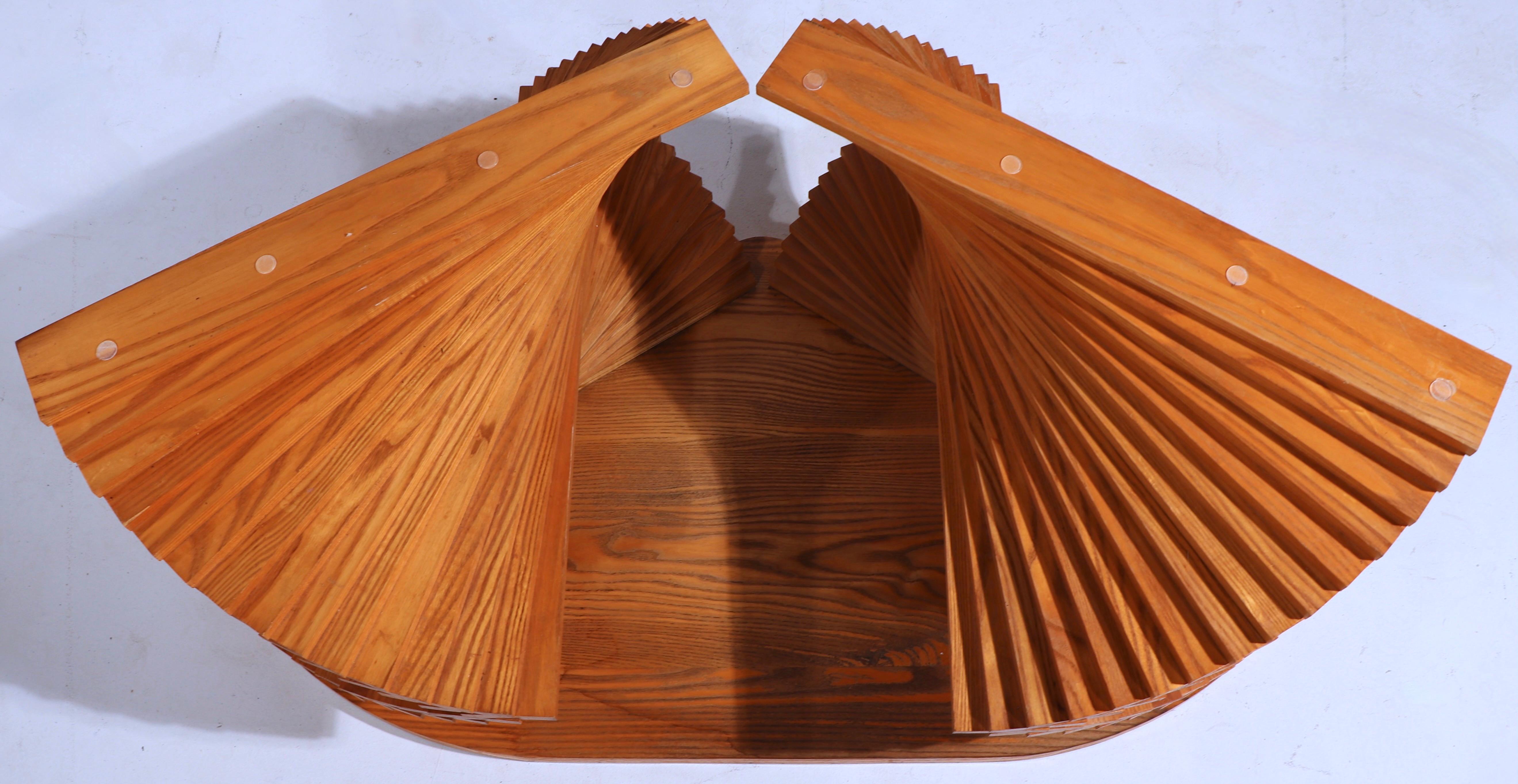 Modernist Folky Stepped Helix Form Coffee Table Base In Good Condition In New York, NY
