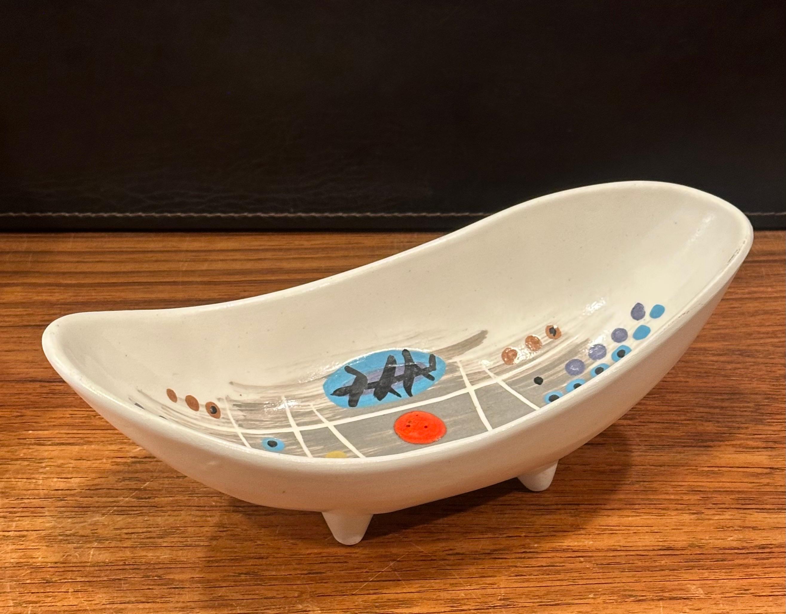 Ciotola con piede in ceramica modernista / Catch All di Richard Saar in vendita 5