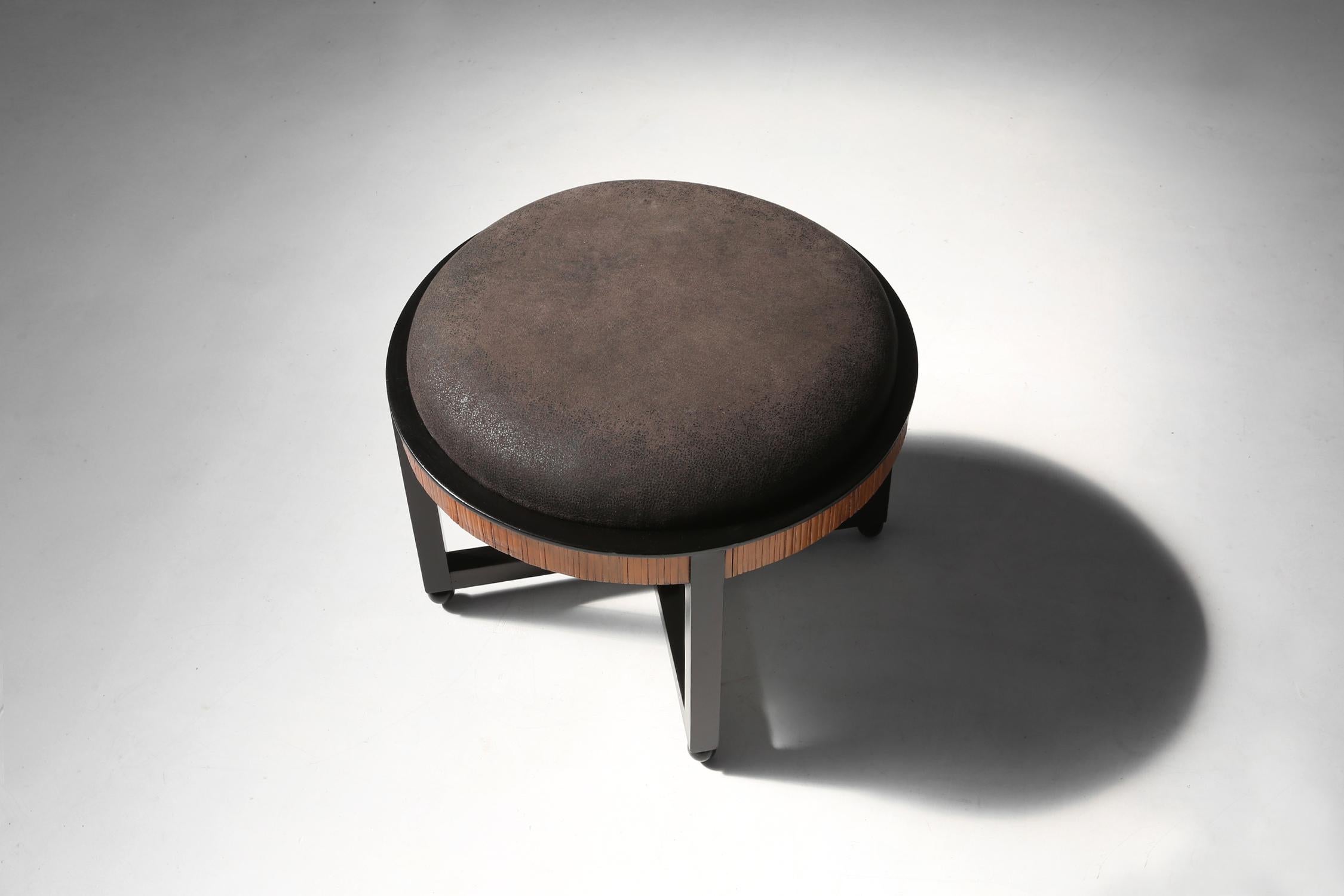 Art Deco Modernist footstool in the style of Huib Hoste 1920 For Sale