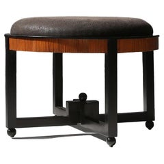 Antique Modernist footstool in the style of Huib Hoste 1920