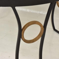 Mexico Modern Forged Iron Round Coffee Table Talleres Chacon Arturo Pani, 1950s