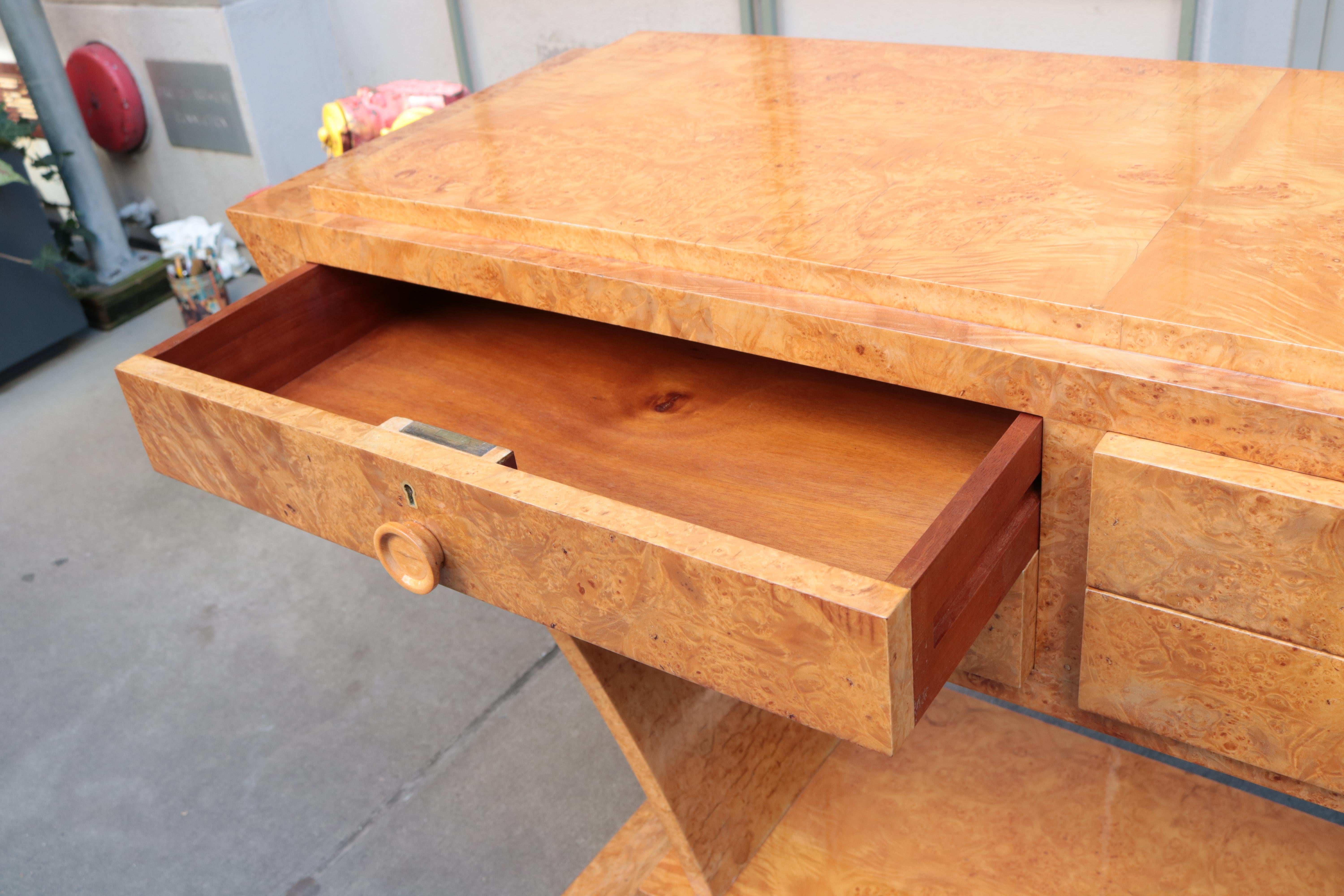 Modernist Four Drawer Console In Good Condition For Sale In New York, NY