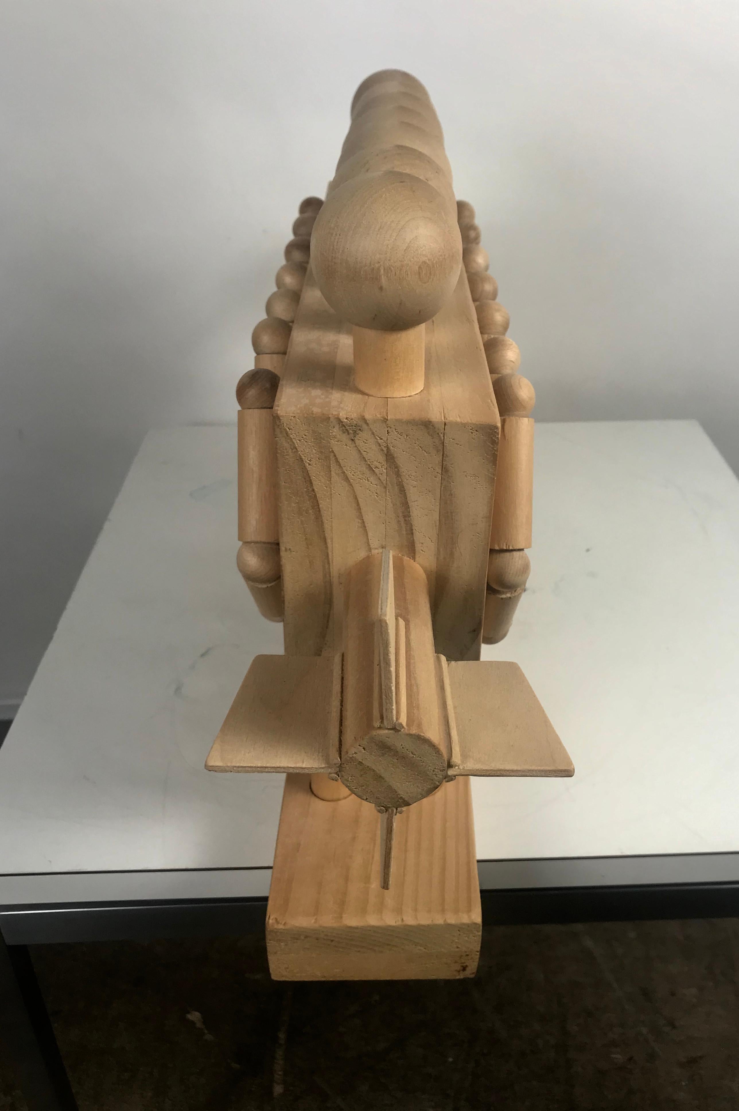 Modernist Francis Toole Natural Wood Sculpture In Excellent Condition In Buffalo, NY